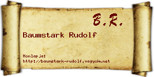 Baumstark Rudolf névjegykártya